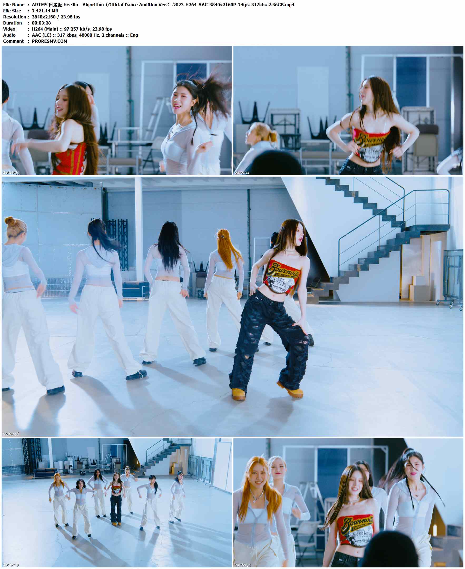 ARTMS 田姬振 HeeJin - Algorithm（Official Dance Audition Ver.）.2023-H264-AAC-3840x2160P-24fps-317kbs-2.36GB官方MV_高清MV